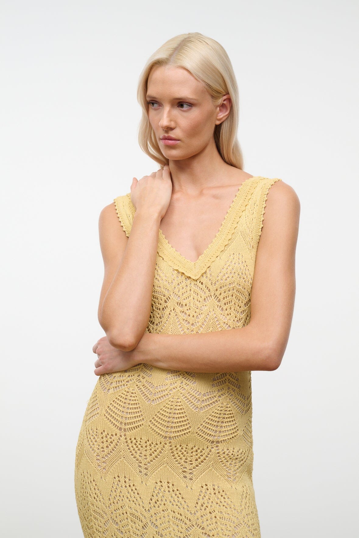 Roan Dress Butter | STAUD Everyday