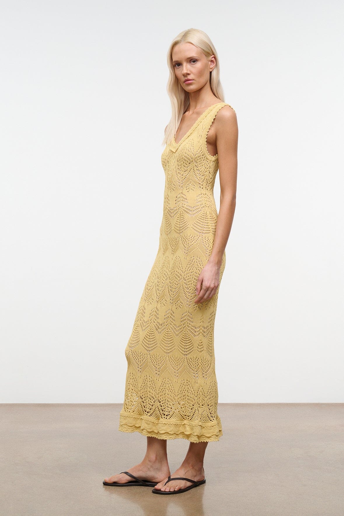 Roan Dress Butter | STAUD Everyday