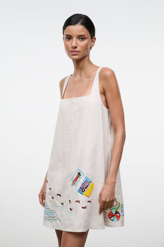Brio Linen Dress Natural | STAUD Recommended