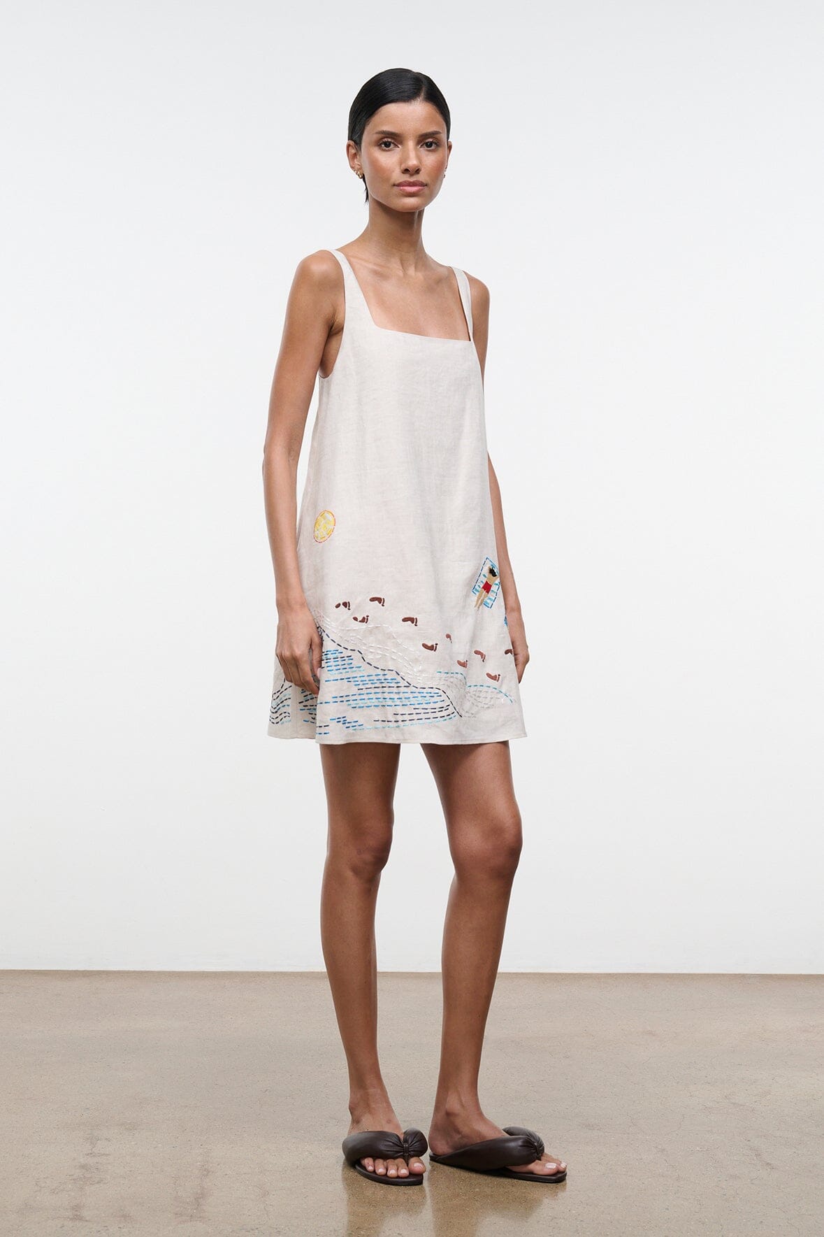 Brio Linen Dress Natural | STAUD Recommended