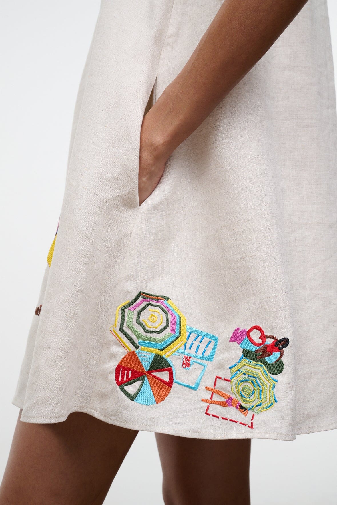 Brio Linen Dress Natural | STAUD Recommended