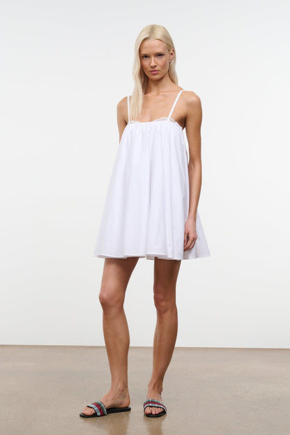 Cecily Mini Dress White Babydoll Dress | STAUD Value