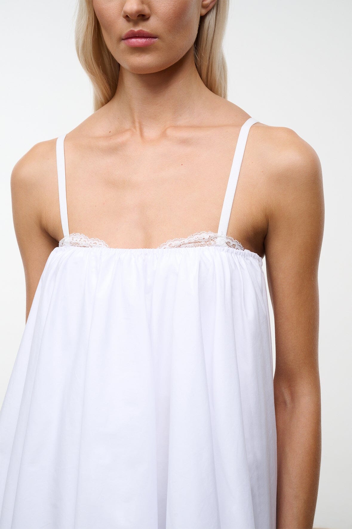 Cecily Mini Dress White Babydoll Dress | STAUD Value