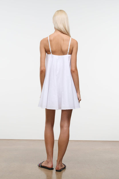 Cecily Mini Dress White Babydoll Dress | STAUD Value