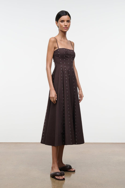 Wylie Dress Earth Studs | STAUD Classic