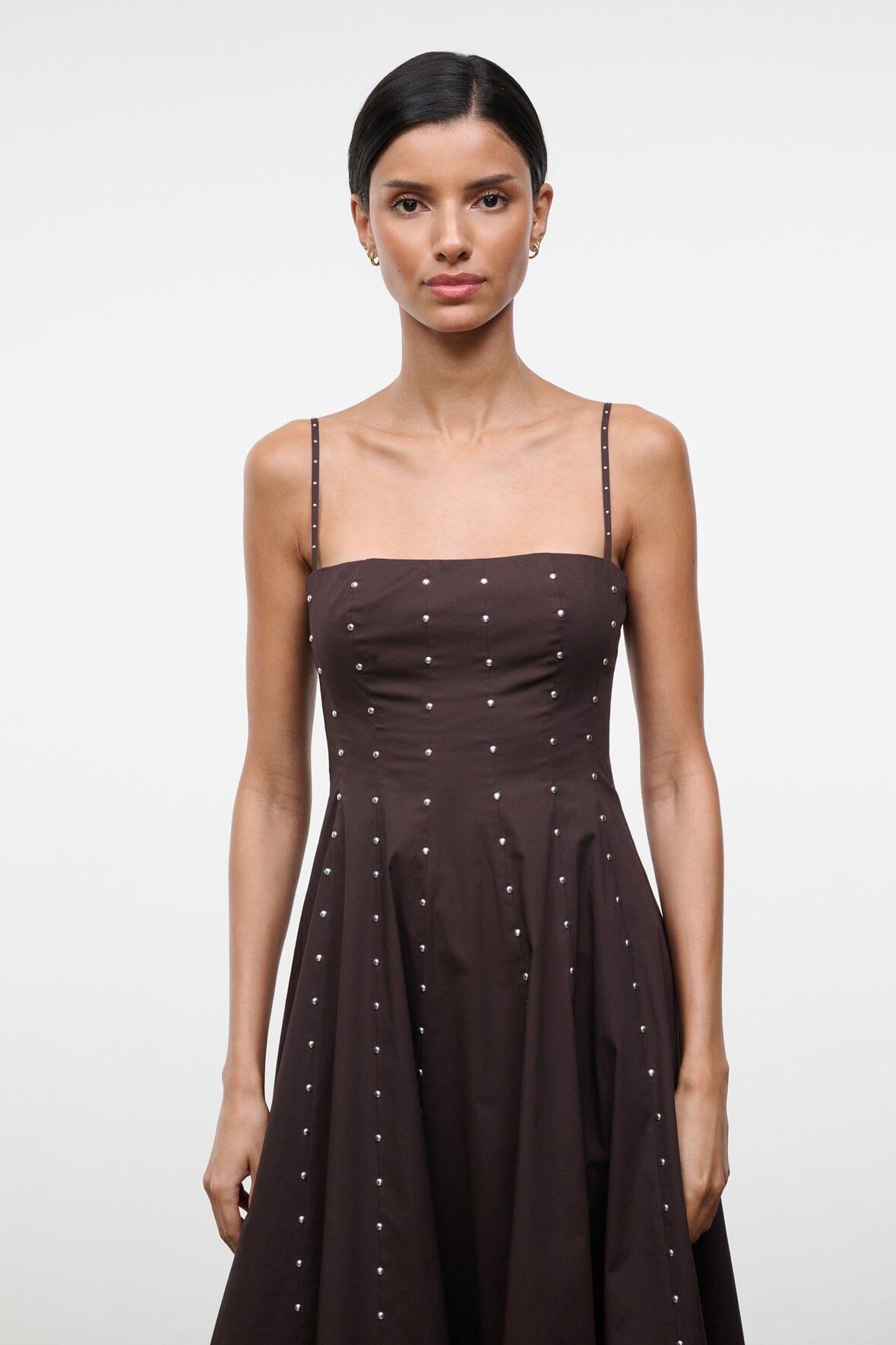 Wylie Dress Earth Studs | STAUD Classic