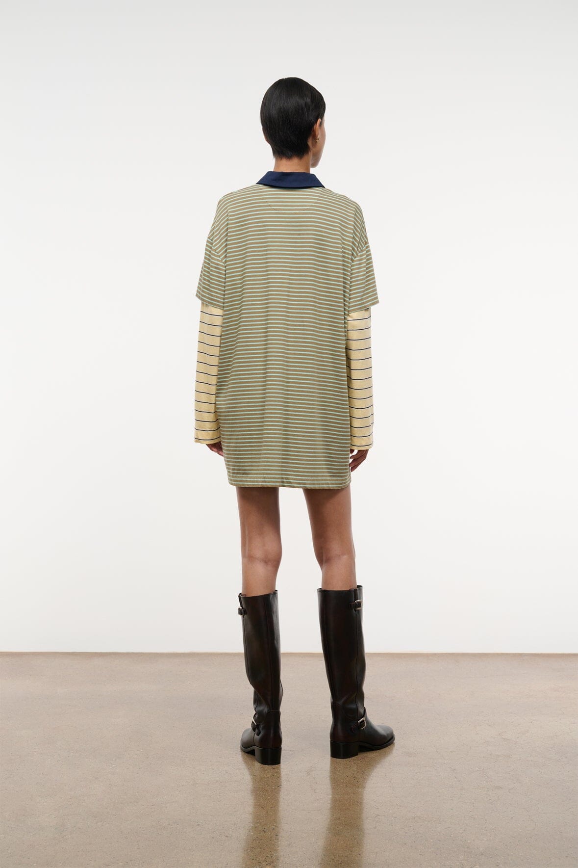 Ivar Dress Porto Stripe Multi | STAUD Exclusive