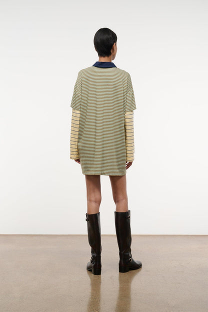 Ivar Dress Porto Stripe Multi | STAUD Exclusive