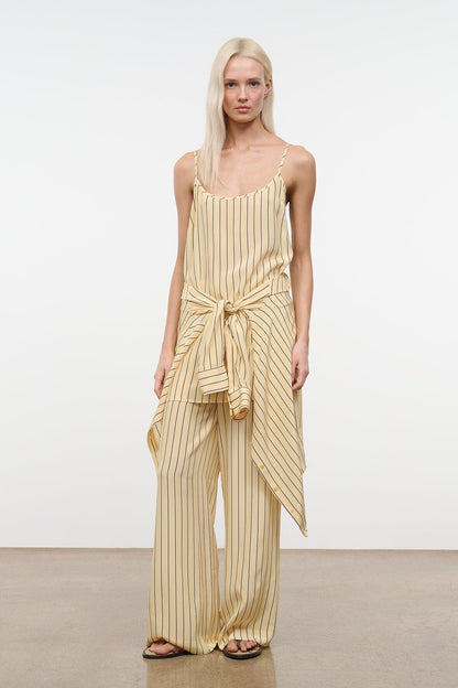 Irena Silk Dress Monday Stripe | STAUD Discount