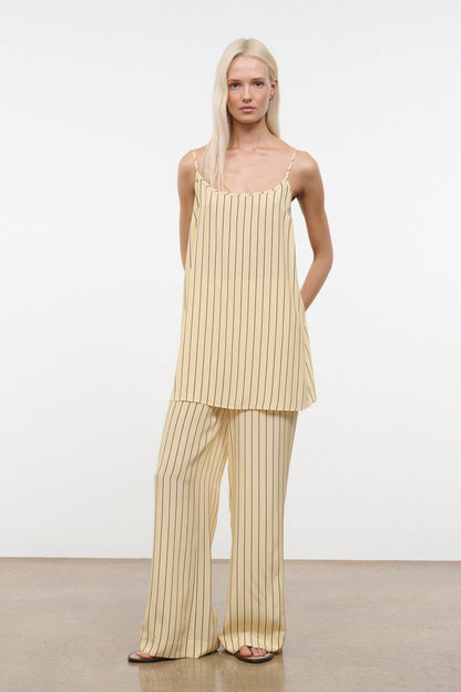 Irena Silk Dress Monday Stripe | STAUD Discount