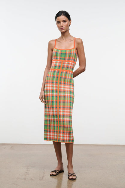 Lyra Dress Villa Plaid | STAUD Hot Sale