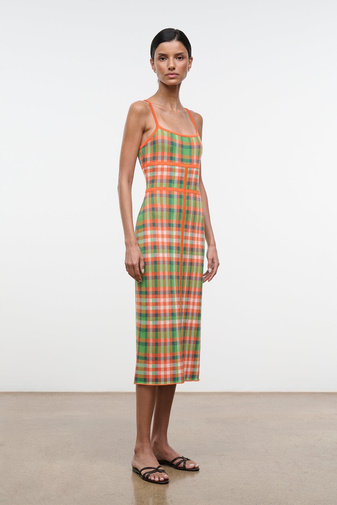 Lyra Dress Villa Plaid | STAUD Hot Sale