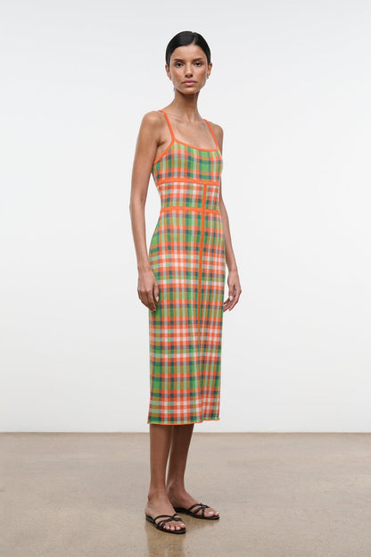 Lyra Dress Villa Plaid | STAUD Hot Sale