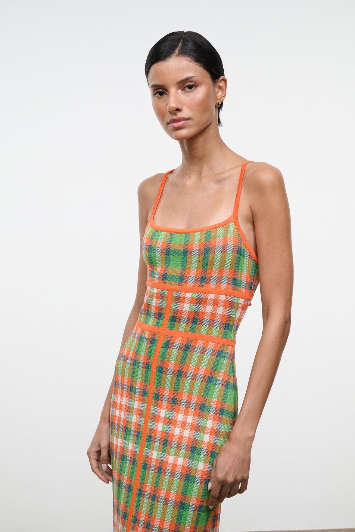 Lyra Dress Villa Plaid | STAUD Hot Sale