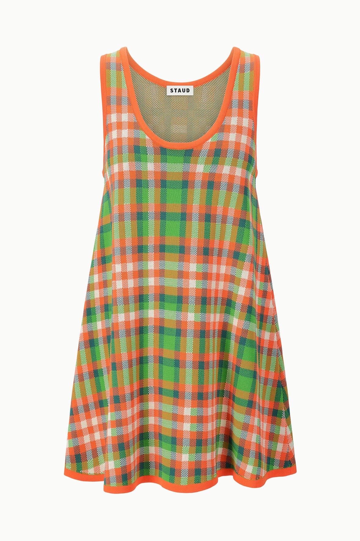 Piazza Dress Villa Plaid | STAUD Classic