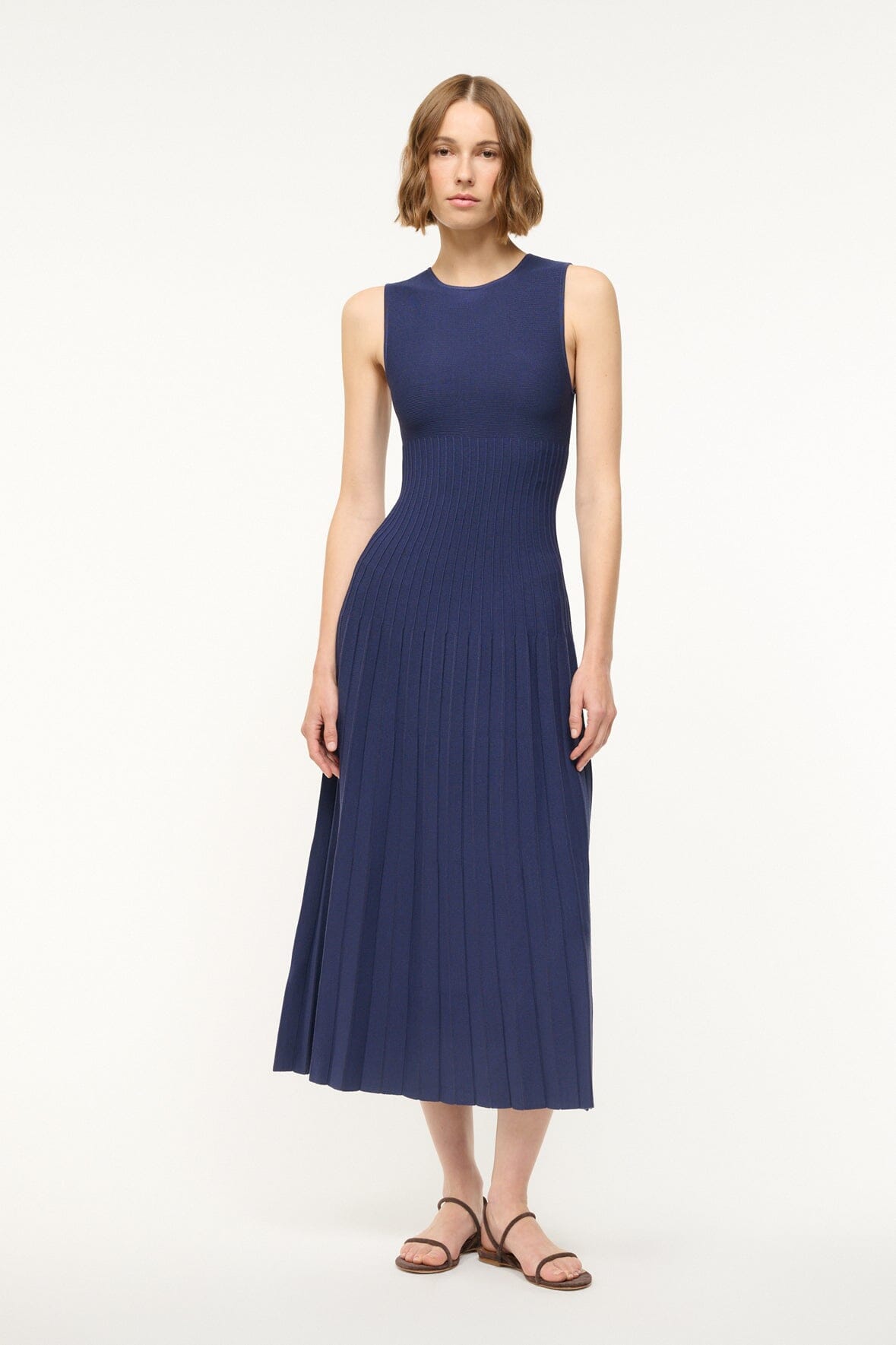 Elyse Dress Navy | STAUD Deals