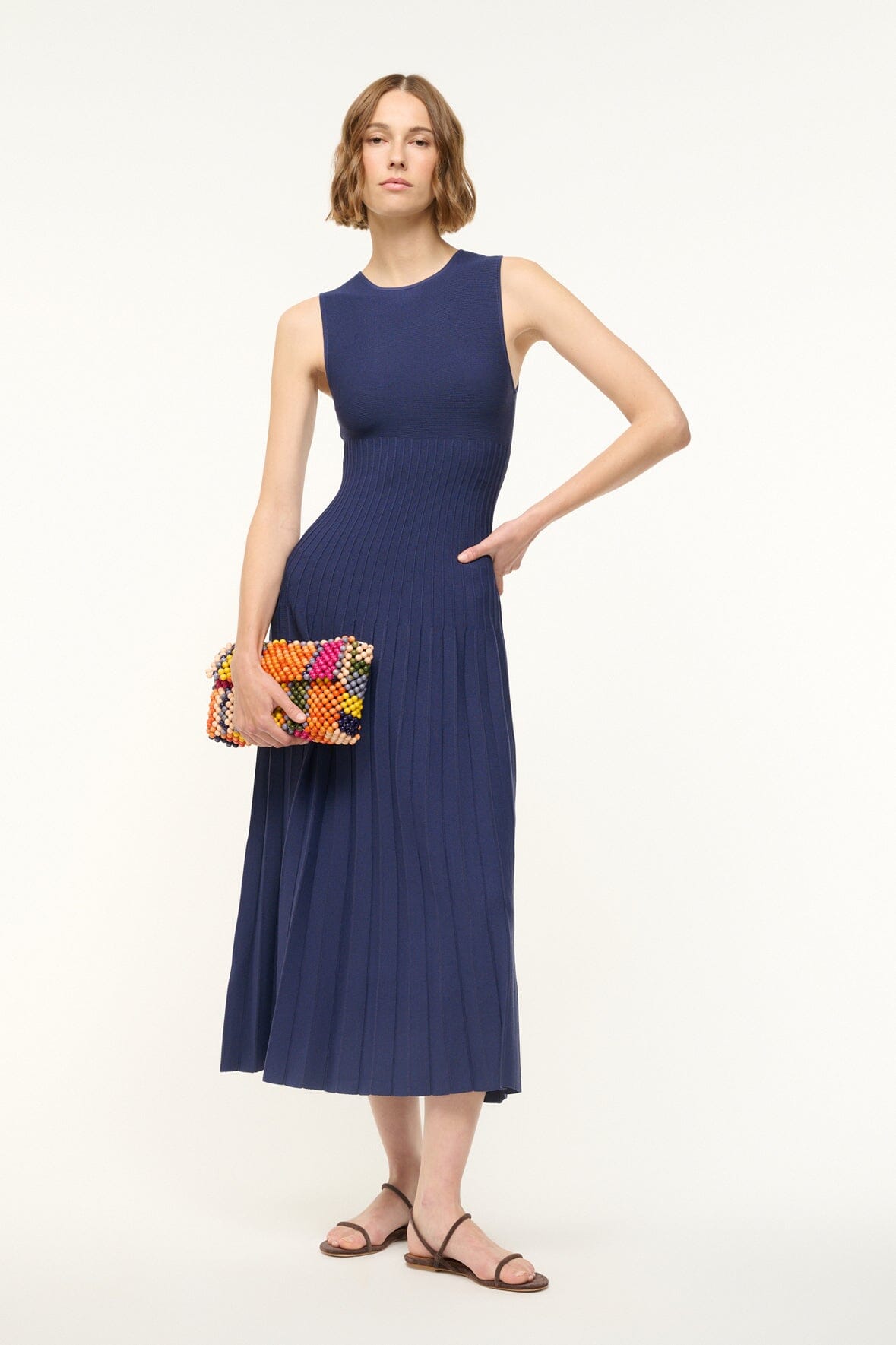 Elyse Dress Navy | STAUD Deals