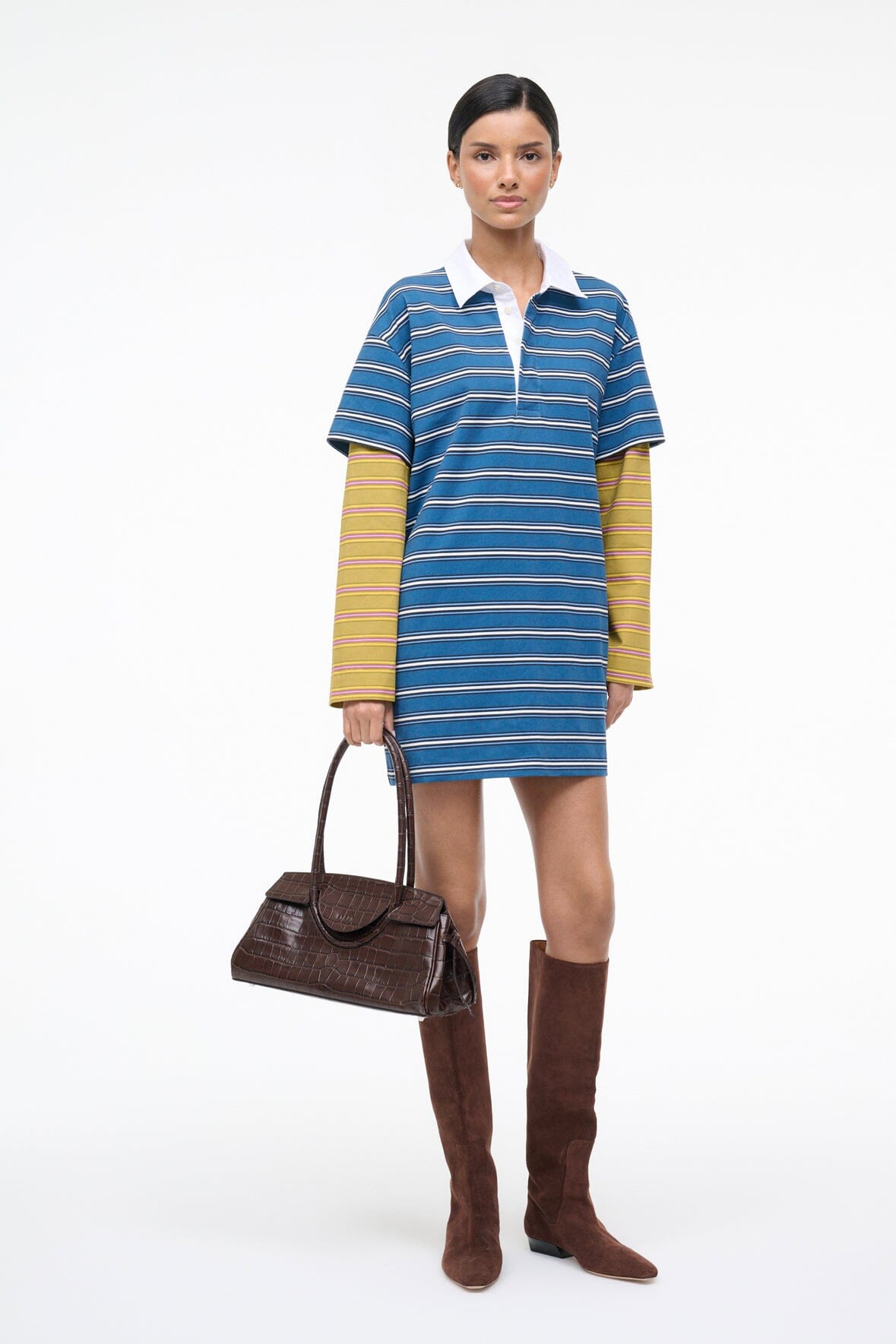 Ivar Dress Spectrum Stripe/Linus Stripe | STAUD Recommended