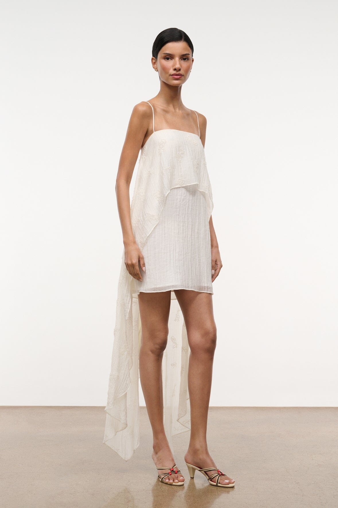 Valencia Mini Dress White | STAUD Signature
