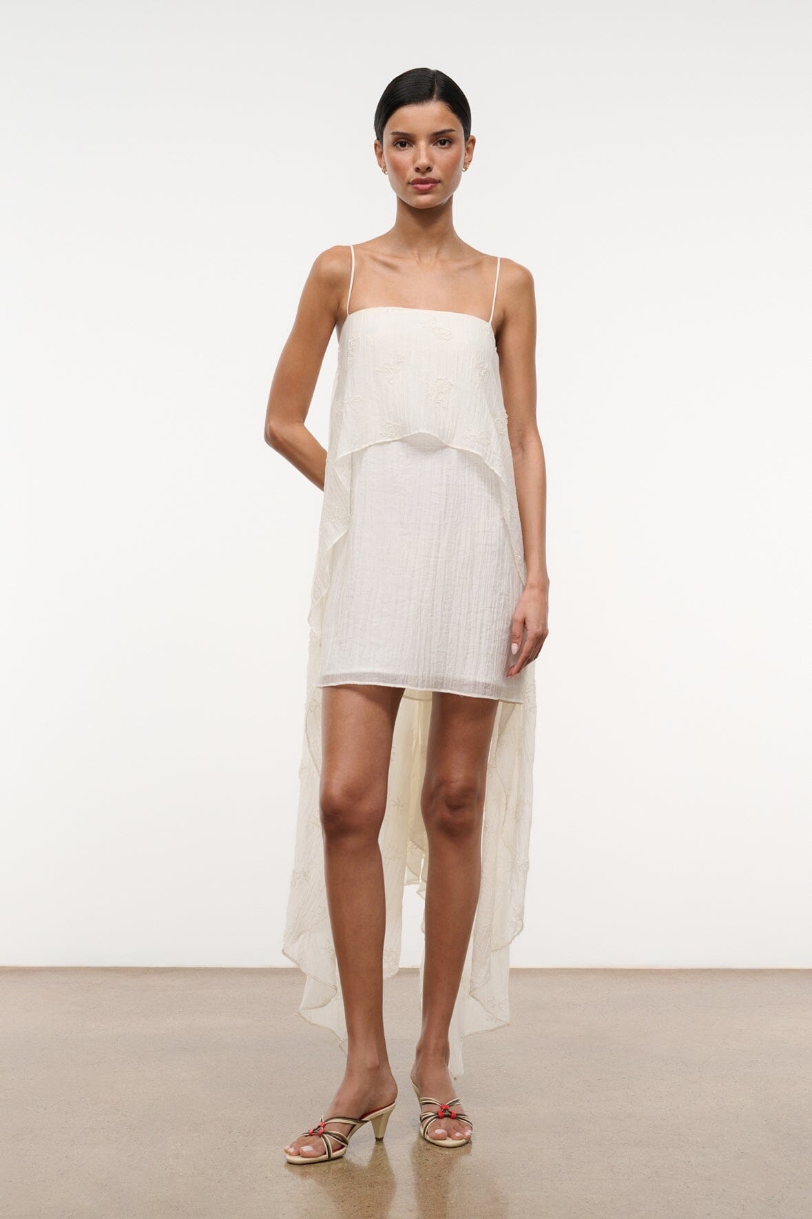 Valencia Mini Dress White | STAUD Signature