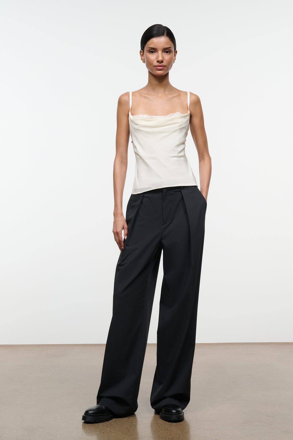 Evangeline Silk Top Ivory | STAUD Discount