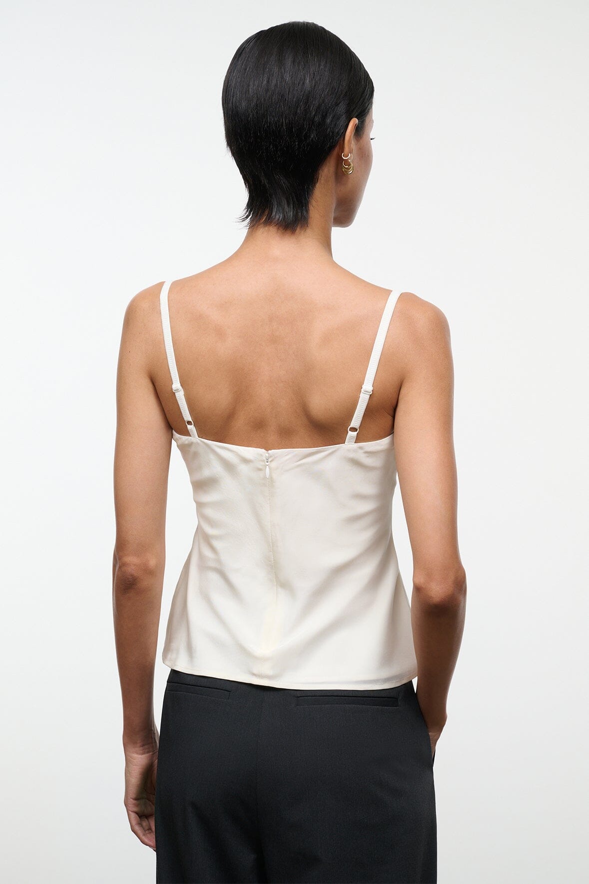 Evangeline Silk Top Ivory | STAUD Discount