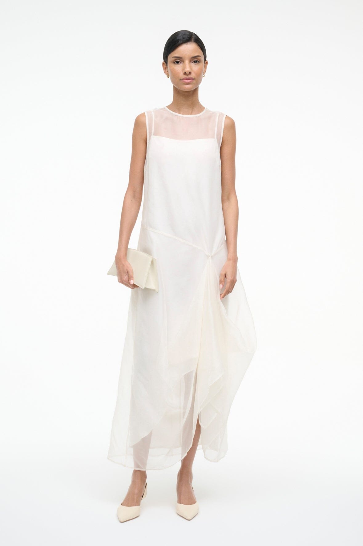 Viola Dress Ivory | STAUD Featured
