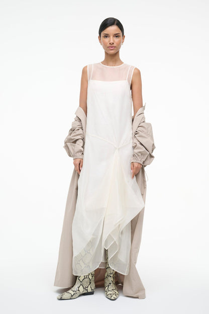 Viola Dress Ivory | STAUD Featured