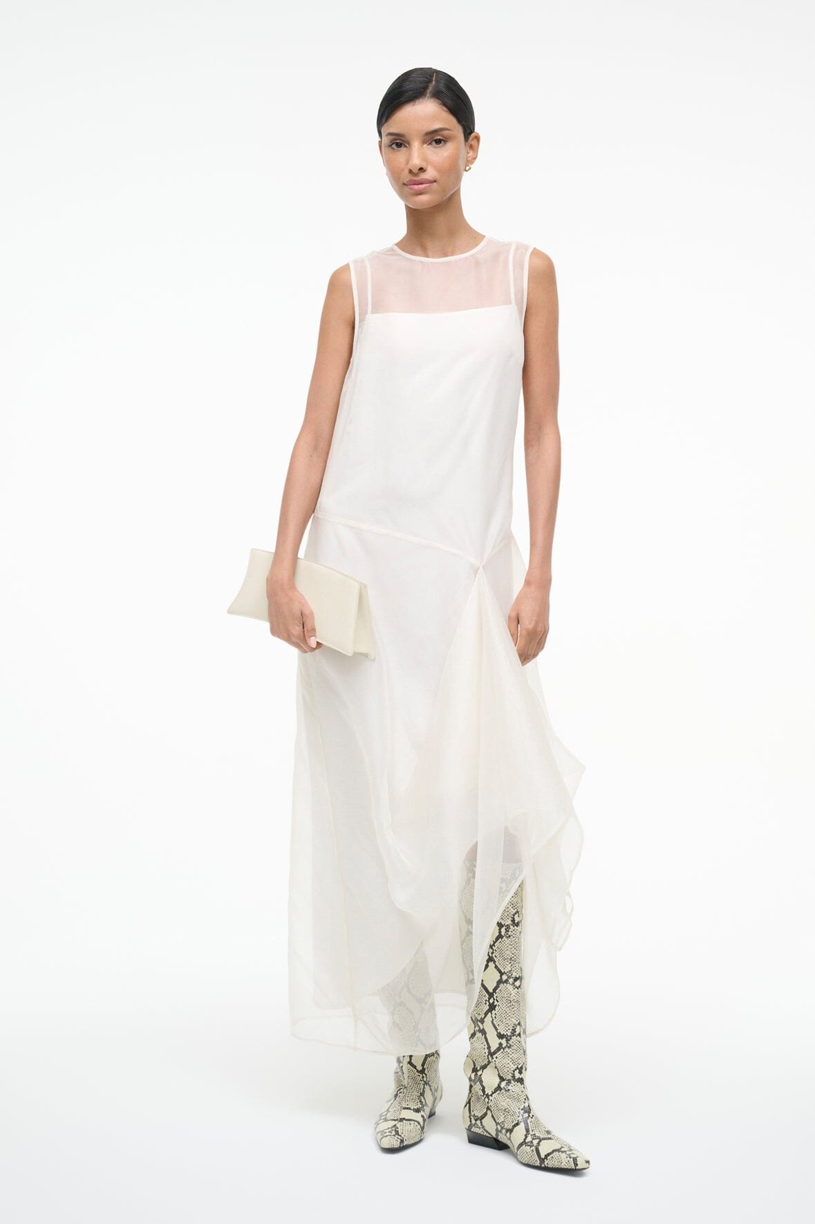 Viola Dress Ivory | STAUD Featured