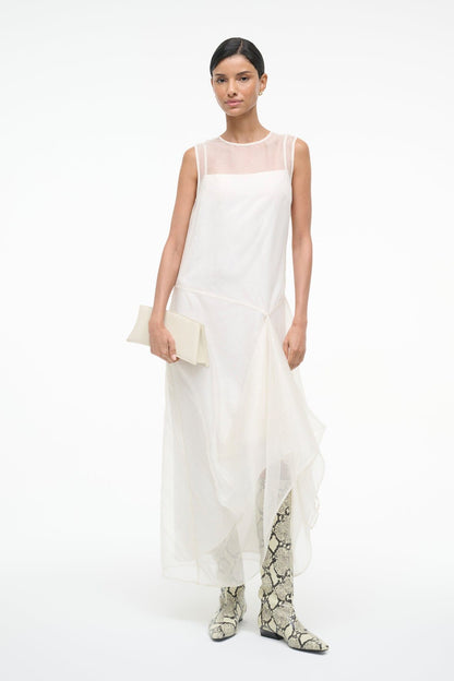 Viola Dress Ivory | STAUD Featured
