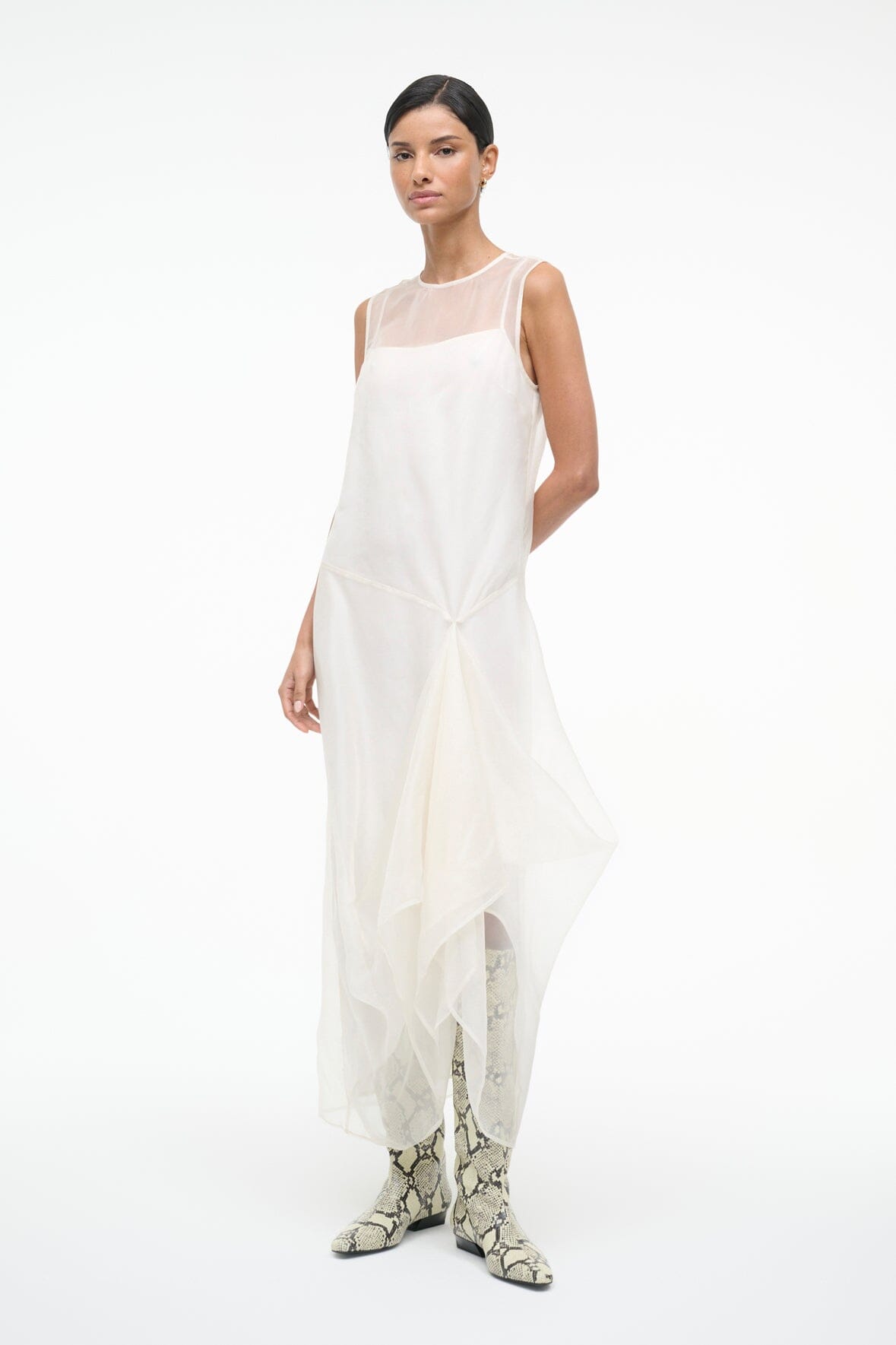 Viola Dress Ivory | STAUD Featured