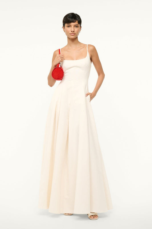 Joy Maxi Dress Ivory 1 | STAUD Premium