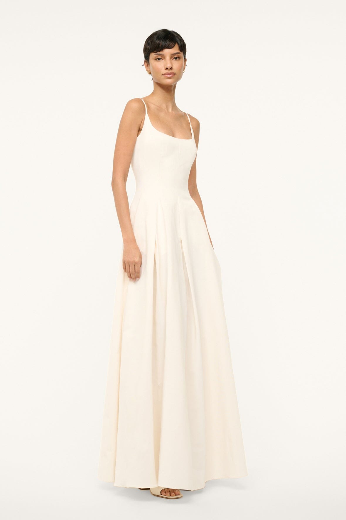 Joy Maxi Dress Ivory 1 | STAUD Premium