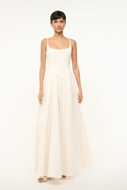 Joy Maxi Dress Ivory 1 | STAUD Premium