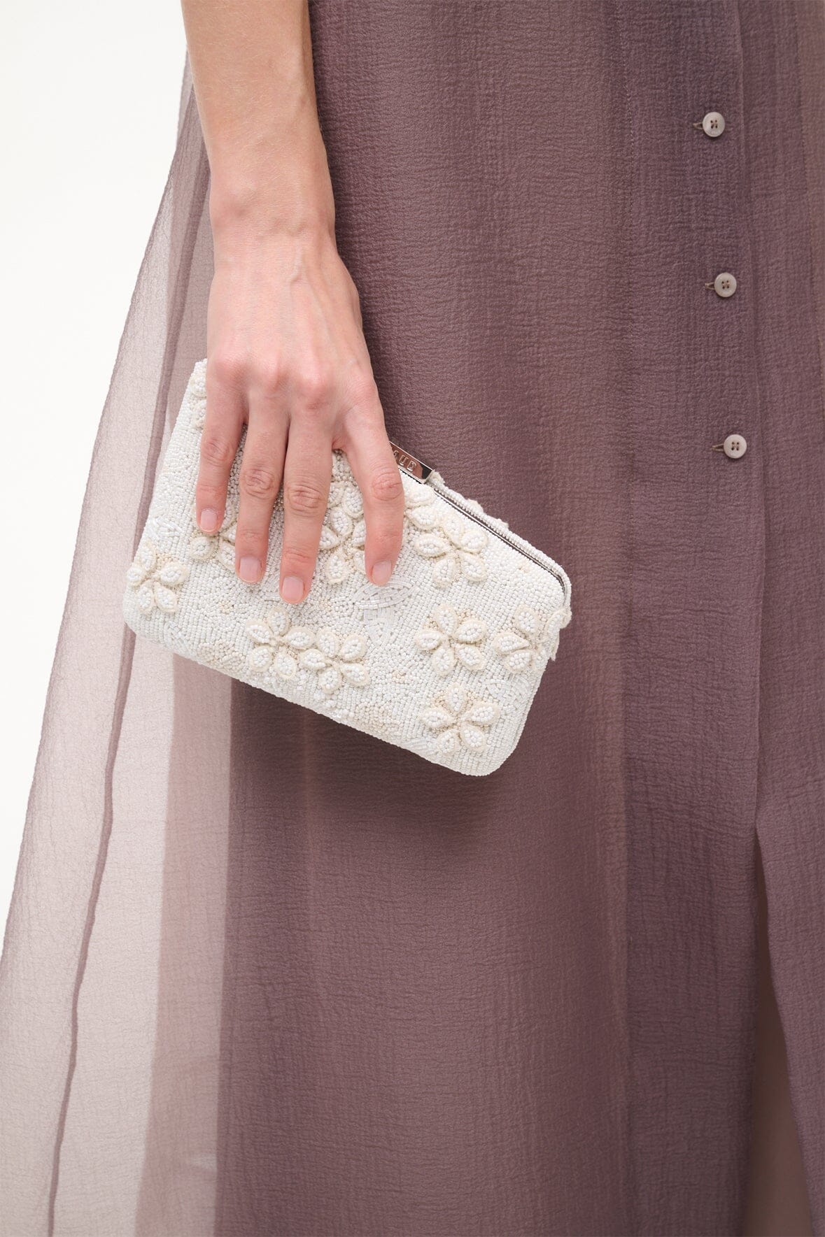 Carmella Beaded Clutch Garden Party | STAUD Trending
