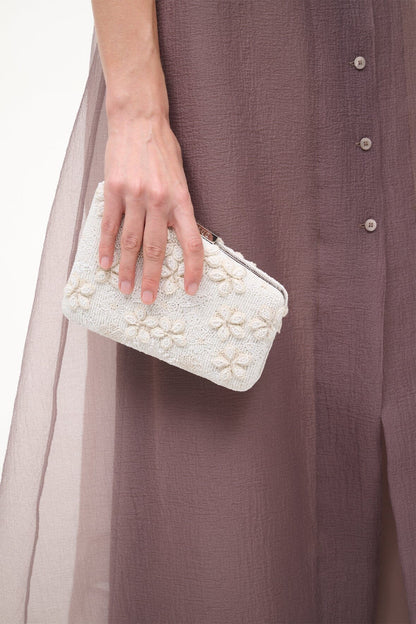 Carmella Beaded Clutch Garden Party | STAUD Trending