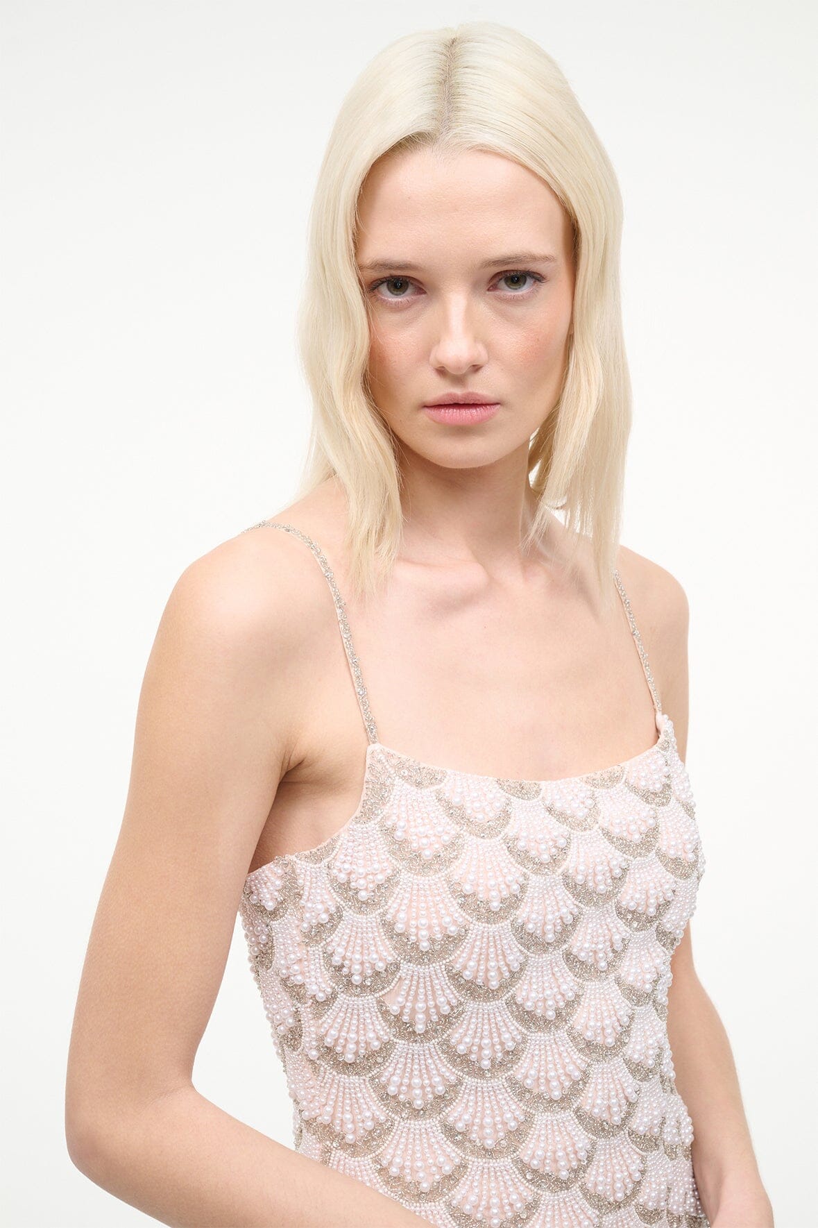 Las Palmas Dress Pearl | STAUD Best Price