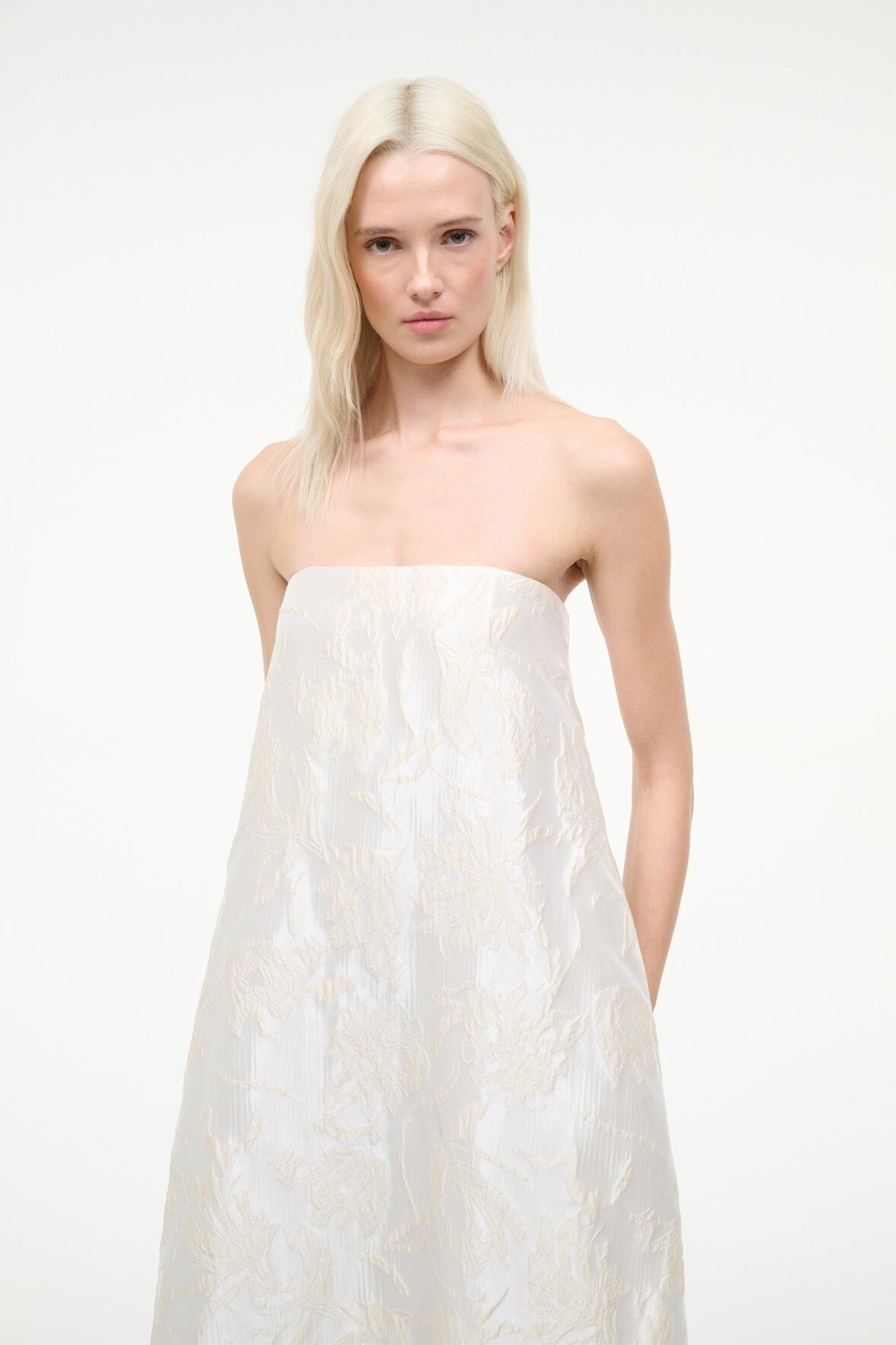 Josie Dress Botanica Ivory | STAUD Classic