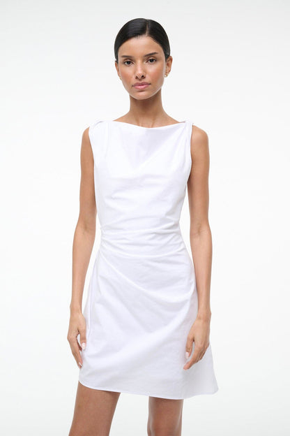 Callie Mini Dress White | STAUD Signature