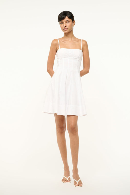 Wylie Mini Dress White | STAUD Exclusive