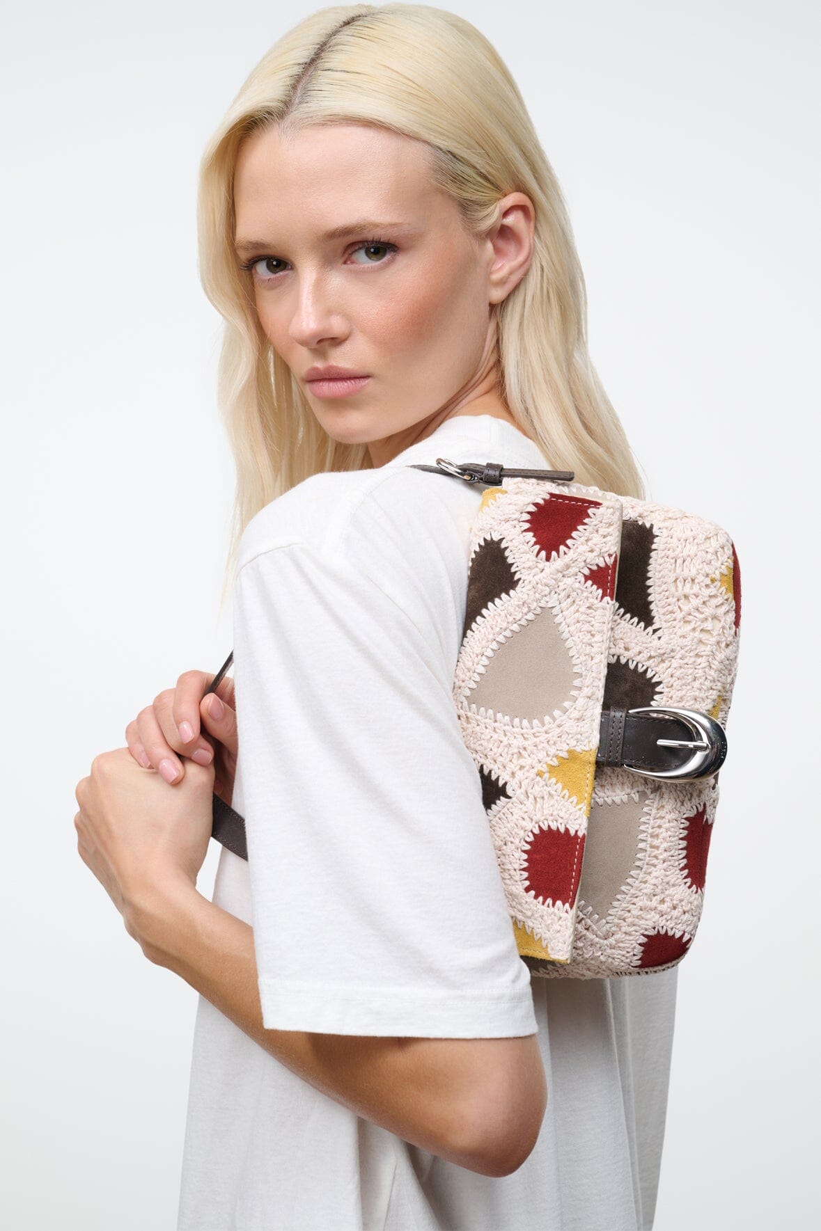 Harlow Bag Suede Patchwork | STAUD Popular