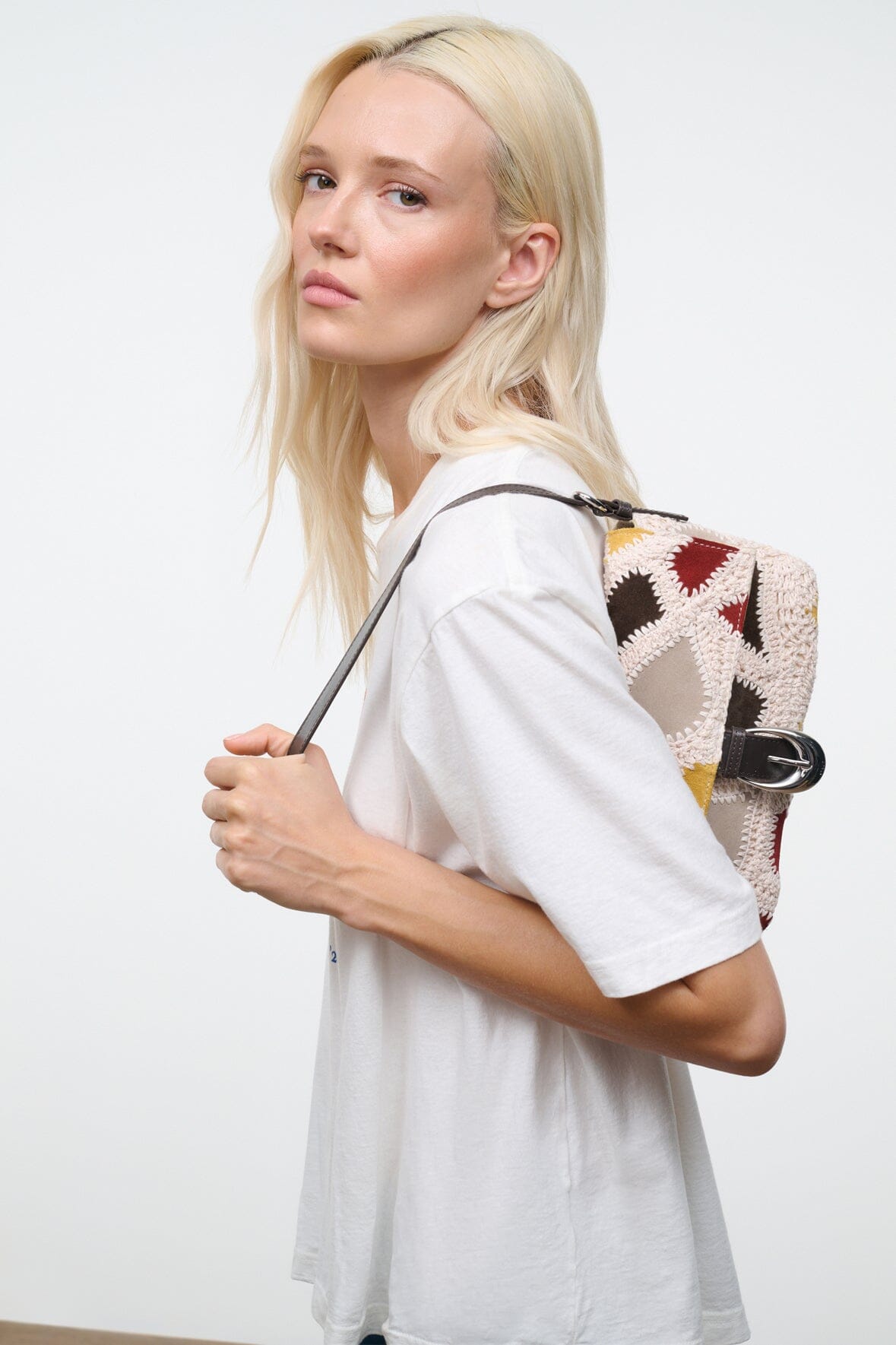 Harlow Bag Suede Patchwork | STAUD Popular