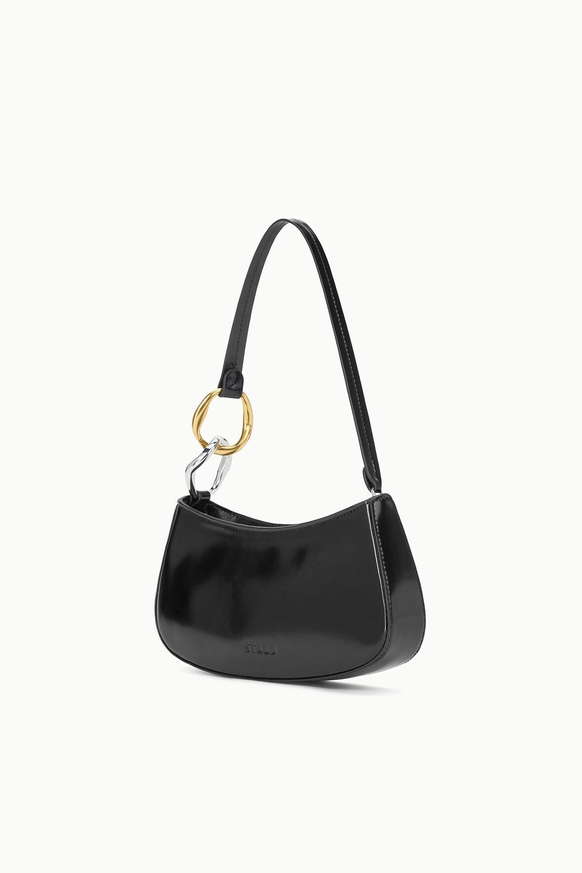 Ollie Bag Black Leather Mini Shoulder Bag - Staud | STAUD Featured