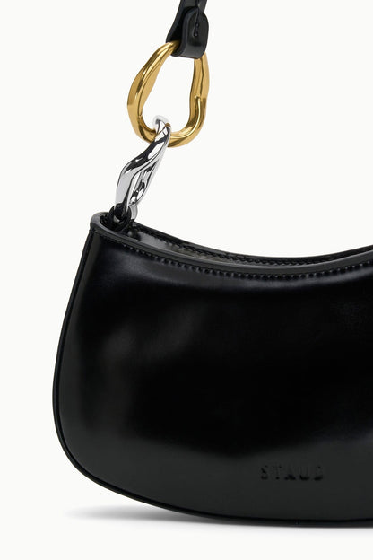 Ollie Bag Black Leather Mini Shoulder Bag - Staud | STAUD Featured