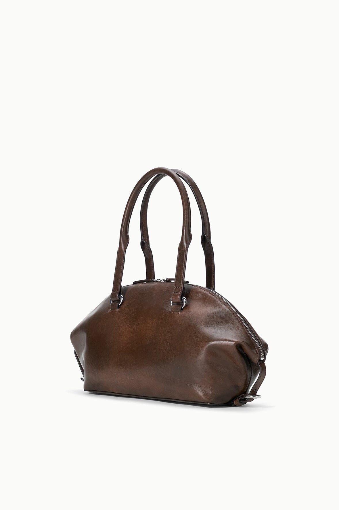 Hester Shoulder Bag Espresso Distressed | STAUD Classic