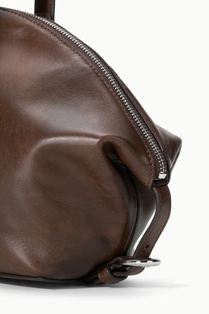 Hester Shoulder Bag Espresso Distressed | STAUD Classic