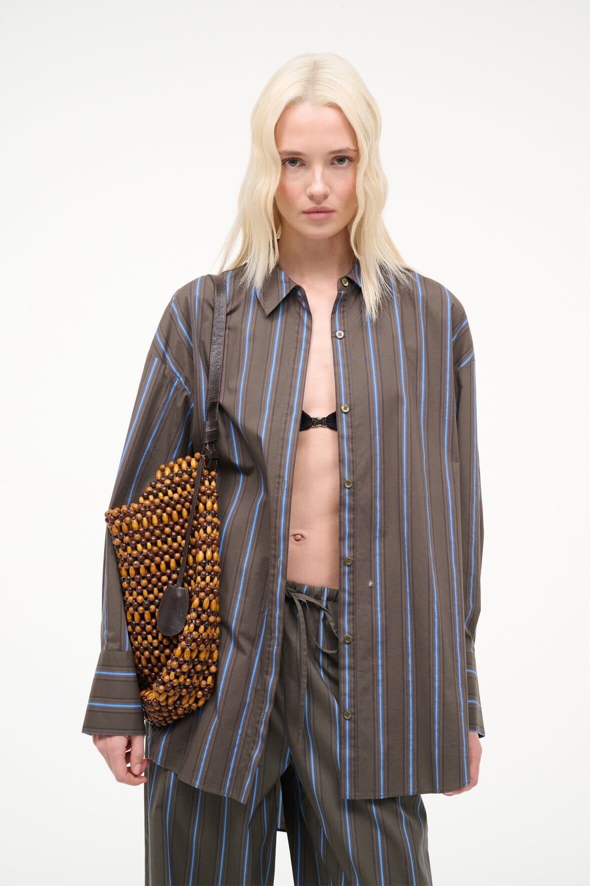 Drift Shoulder Bag Multi Wood Beads | STAUD Quality