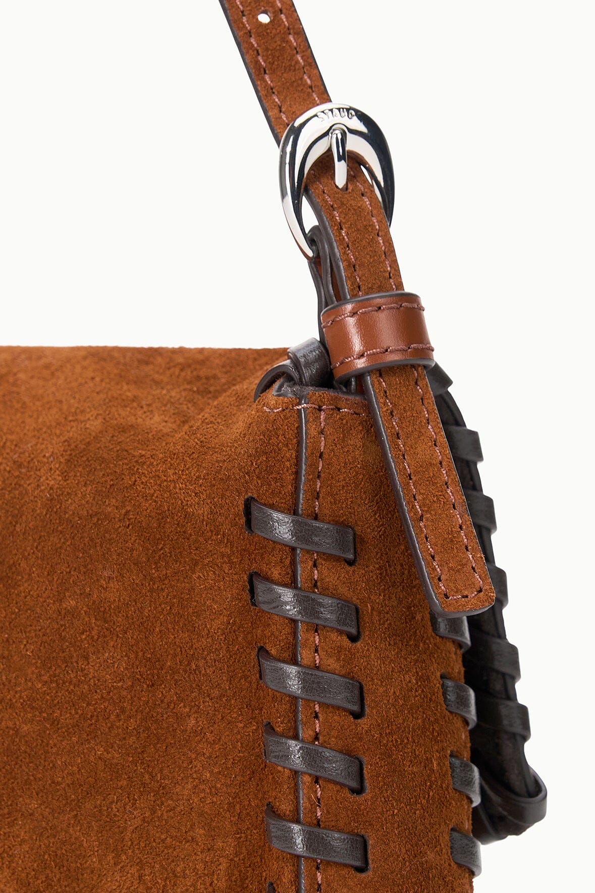 Harlow Bag Tabac Suede Espresso | STAUD Quality