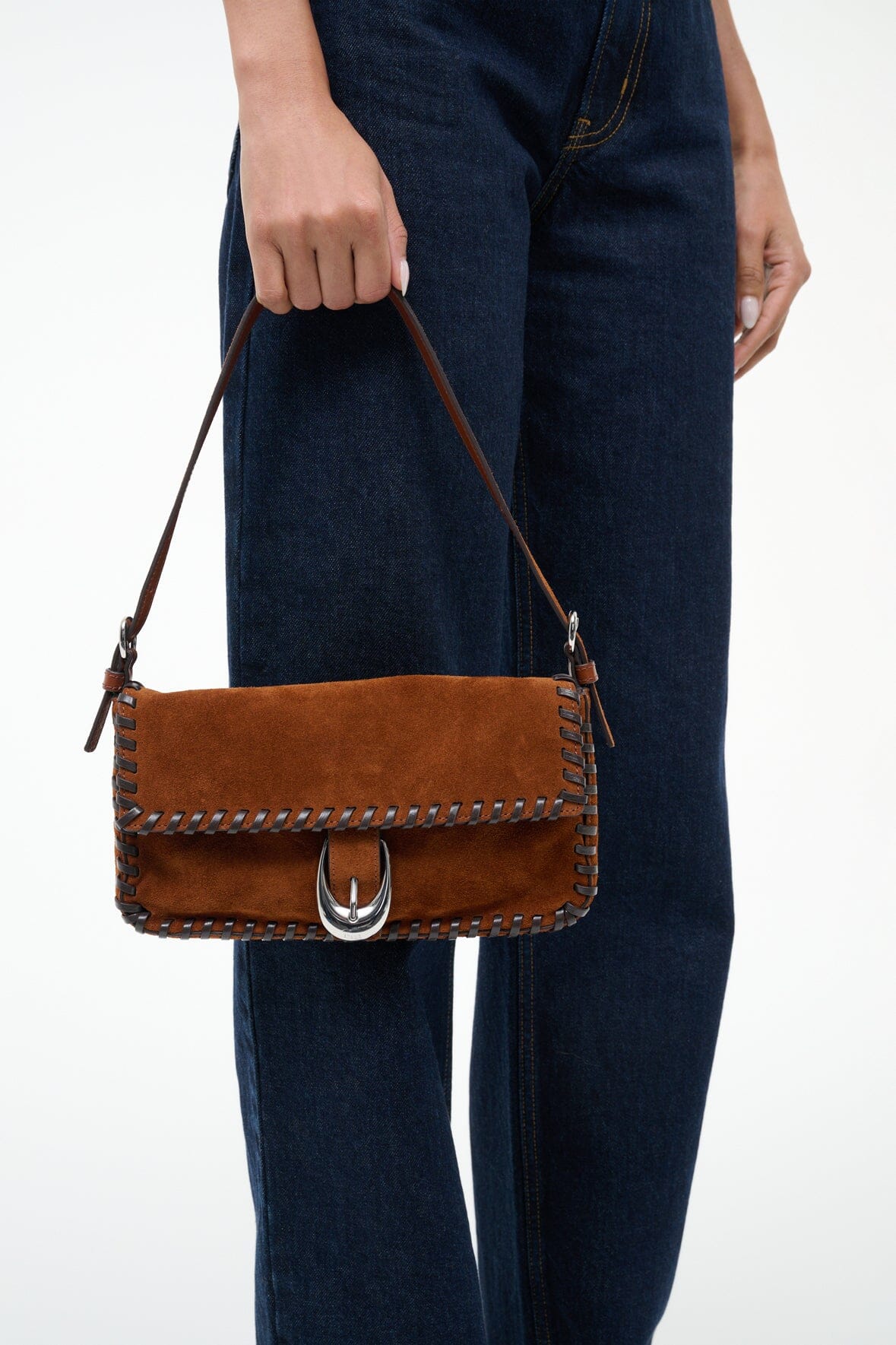 Harlow Bag Tabac Suede Espresso | STAUD Quality