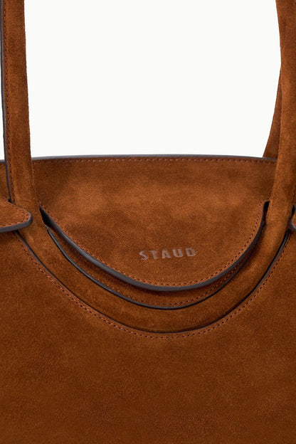 Maude Shoulder Bag Tabac Suede | STAUD Classic